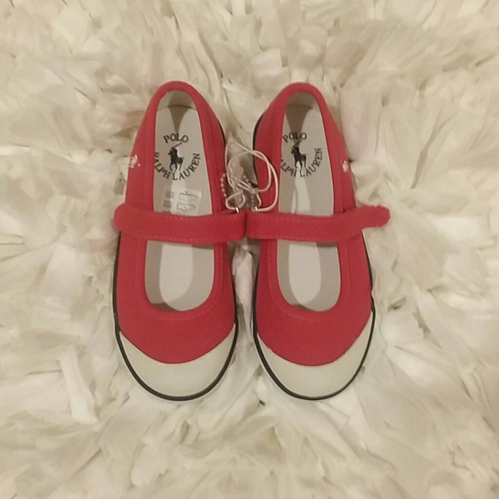 ๐HP๐ Polo Ralph Lauren Pink Mary Janes Sneakers 9 ๐HP๐ - Picture 12 of 15